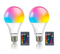 Bestview RGB LED Light Bulb, Color Changing Light Bulbs with Remote Control, RGBW Warm White 5W E27 Screw Base,Mood Light Flood Light Bulb-16 Color Choices for Home Party Bedroom Outdoor(2 Pack)