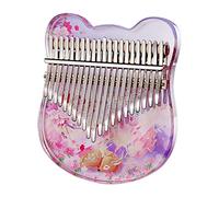 Bestvisse Profession 17/21 Keys Thumb Piano with Study Instruction & Tune Hammer Acrylic Finger Piano for Kid Beginners