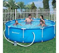 Bestway 10 Ft Steel Pro Frame Pool With 330 Gal Pump 56408
