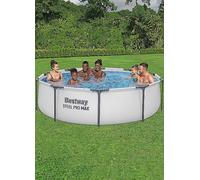Bestway 10 X 30 Inch Steel Pro Frame Pool Set Clear