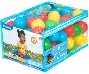 Bestway 100 Piece Soft Plastic Play Multicolour Balls for Kids