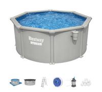 Bestway 10ft Hydrium Oval Steel Wall Above Ground Pool Set, Family Pool Bestway Multicolor