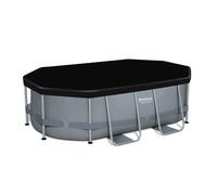 Bestway Pool Cover For Above Ground Pool Compatible With Oval Frame Shape in Black Bestway Black
