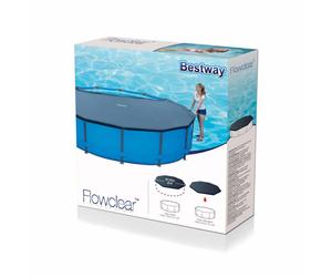 Bestway 10ft PVC Outdoor Pool Cover With Drain Holes & Ropes