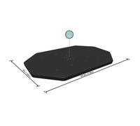 Bestway Pool Cover For Above Ground Pool Compatible With Oval Frame Shape in Black Bestway Black