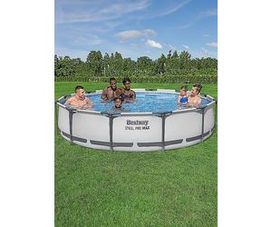 Bestway 12 X 30 Inch Steel Pro Frame Pool Set Clear