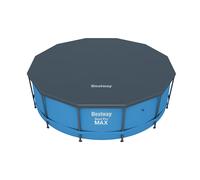 Bestway 12ft Round Blue Polyethylene Pool Cover with Fixing Chains