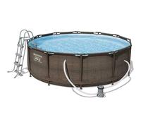 Bestway 12ft x 39.5" Steel Pro Max Swimming Pool & Filter Pump-Rattan