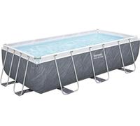 BESTWAY 13.3 ft Power Steel BW56721GB-25 Rectangular Swimming Pool - Rattan