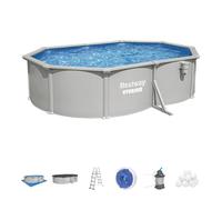 Bestway 16Ft 5In Hydrium Oval Steel Wall Above Ground Pool Set, Family Pool Multi One Size