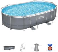 Bestway Power Steel Oval Above Ground Pool Set 16' X 10' Bestway Multicolor