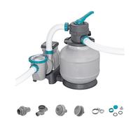 Bestway 2,200 Gallon Sand Filter Pump for 300 to 11,200 Gallon Above Ground Outdoor Swimming Pools with ChemConnect Clean Water Dispenser