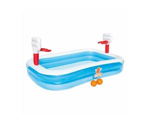 Bestway 2.5m x 1.68m Paddling Pool with Basketball Hoops & Balls