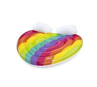 Bestway | 2 Person Pool Lounger, Rainbow Dreams Inflatable Pool Float, Portable Swimming Pool Water Pool Floats, Pool Party Accessory
