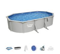 Bestway 20Ft Hydrium Oval Steel Wall Above Ground Pool Set, Family Pool Multi One Size