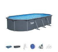 Bestway 24ft Hydrium Oval Steel Wall Above Ground Pool Set, Family Pool Bestway Multicolor