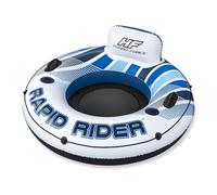Bestway 43116E CoolerZ Rapid Rider Inflatable River Lake Pool Inner Tube Float with Built in Backrest and Wrap Around Grab Rope, Blue and White