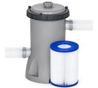 Bestway 530gal Flowclear Filter Pump, Above Ground Pool Cleaner for 1,100L-14,300L Pools, Includes Replaceable Cartridge, 480gal/h System Flow Rate