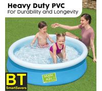 Bestway 5ft x 15in Kids Fast Set Up Paddling Pool, My First Swimming Pool, Blue