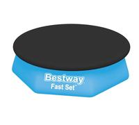 Bestway 8Ft Fast Set Round Pool Cover For Above Ground Pool Black