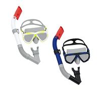 Bestway Adult Snorkel Mask | Diving Mask with UV Protection, Anti-Leak, Wide-View, Adjustable Head Strap, Dominator II, 2 Assorted Colours,10,5 x 19 x 43 cm