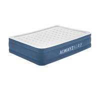 Bestway AlwayzAire 2 Seater Inflatable Mattress with Built-in Double Electric Pump - 203cm x 152cm x 46cm - Light Grey/Blue