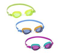 Bestway 3 Pack Kids Swimming Googles, Swim Goggles for Girls and Boys | UV Protection and Adjustable Strap, Aqua Burst, Multiple Colours