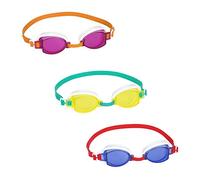Bestway Swimming Goggles for Kids, Youth and Juniors | No Leaking UV Protection and Adjustable Strap, Aqua Burst Essential, Assorted Colours
