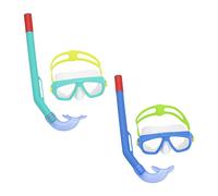 Bestway Kids Snorkel Mask | Swimming Goggles with Nose cover, Waterproof, No Leakage, UV Protection, Aqua Champ Essential, 3 Assorted Colours