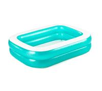 Bestway Blue Rectangular Family Pool 2.01m x 1.5m x 51cm Blue Rectangular Family Pool 2.01m x 1.5m x 51cm, Inflatable pool, Blue,White, Vinyl, 6 yr(s), 450 L, 2010 mm