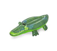Bestway Buddy Croc Ride On, 5' Kids Inflatable Pool Float with Handles, Beach and Pool Toys for Kids