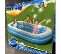 Bestway Blue Rectangular Familiy Pool -2.62m x 1.75m x 51cm - blue