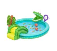 Bestway Crocodile Cove Play Center, Kids Paddling Pool with Slide, Water Play Center, Inflatable Water Park for Kids