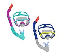 Bestway Snorkel Mask | Swimming Goggles for Kids, No Leaking, UV Protection and Adjustable Strap, Crusader, 3 Assorted Colours