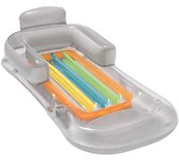 Bestway Designer Inflatable Pool Lounger Lilo with Drink Holder - Silver or Blue