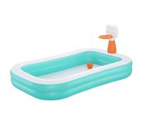 Bestway | Family Paddling Pool Inflatable Swimming Pool with Basketball Game, Above Ground Pool For Kids and Adults, Outdoor Garden Pool
