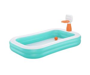 Bestway | Family Paddling Pool Inflatable Swimming Pool with Basketball Game, Above Ground Pool For Kids and Adults, Outdoor Garden Pool