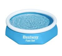 Bestway Fast Set Pool, Above Ground Swimming Pool for Kids and Adults, Outdoor Family Garden Pool, Inflatable Pool, 8ft, Blue