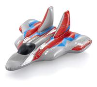 Bestway Galaxy Glider Ride-On Pool Float - Ready-To-Inflate Kids' Inflatable Rocket with Safe and Secure Handle - A-BW41443