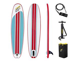 Bestway Hydro-force Compact Surf Board 8, Inflatable Surf Set, with Travel Bagmpact SURF 8 Inflatable Boards for Stand-Up Paddling, Multi-Coloured,2.43m x 57cm x 7cm