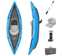 Bestway Hydro-Force Cove Champion | 1 Person Inflatable Kayak Set with Hand Pump, Paddles, Carry Bag, Blue, Blue, Grey, 275 x 81 x 45 cm