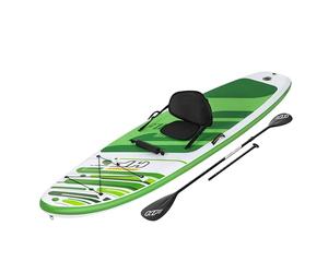 Bestway Hydro-Force Freesoul Tech Convertible SUP Set, Inflatable Stand Up Paddle Board with Seat, Green, 11ft 2"