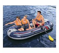 Bestway Hydro-Force PVC Inflatable Boat - Treck X2 Set, Suitable for 2 Adults and 1 Child, 255x127 cm, with Oars and Foot Pump Included