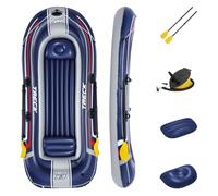 Bestway Hydro-Force Treck Inflatable Boat, 3 Person Rubber Dinghy, Blue