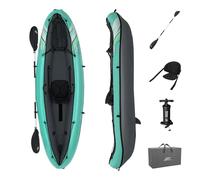 Bestway | Hydro-Force Ventura Elite X1 Kayak| Inflatable Boat Set with Hand Pump, Paddles, Seats, Fins and Storage Bag | One Seater