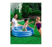 BESTWAY INFLATABLE 3 RING TOY CRYSTAL PADDLING SWIMMING POOL GARDEN PLAY 48"x10" (RED #51025)