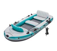 Bestway Inflatable Boat Grey and White PVC Water Adventure Craft Floating DIY