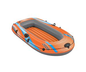 Bestway Inflatable Boat, Kondor Elite 2000, One-man Raft Heavy Duty Handles, Interlocking Valves 1.96m x 1.06m / 6?5? x 42?, Orange, Blue and Grey