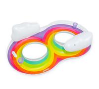 Bestway Inflatable Double Float With Backrest 186x116 Cm Clear