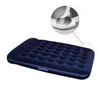 Bestway Inflatable Flocked Airbed Camping Air Mattress with Built-in Foot Pump